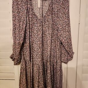 Floral Long Sleeve Dress Size L
